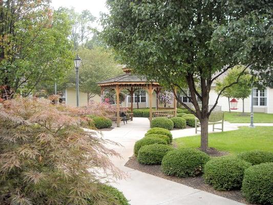 Spring Hills Signing Woods Assisted Living Community has beautiful patios to enjoy!