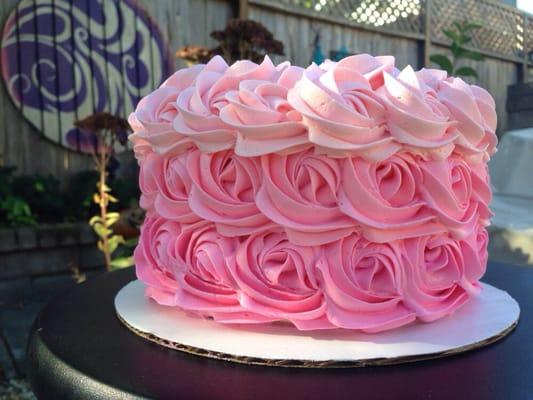 Rosette cake for a 1st birthday