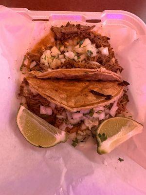 2 Quesobirria tacos