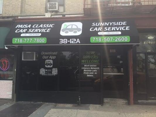 Our new storefront, working with Sunnyside Car Service to provide even better service