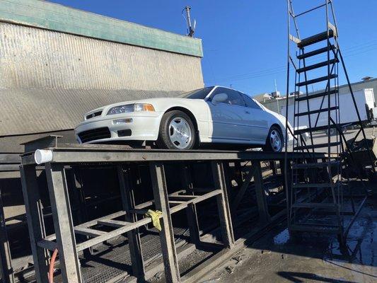 1995 Acura Legend coupe on ramp