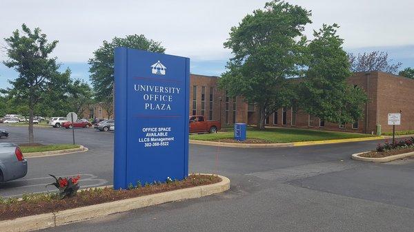 University Office Plaza - Sign Is Highly Visible from Chapman Road