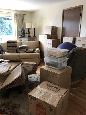 Packing client up for her move to Affinity 55+in Covington, WA