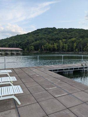 Swim dock on the lake