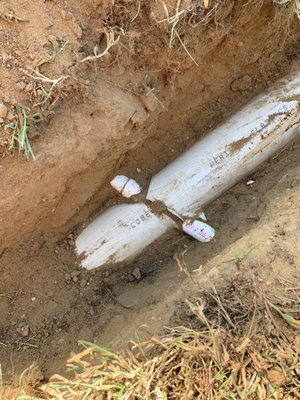 Irrigation through septic pipe