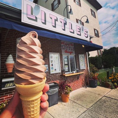 Chocolate soft serve ice cream