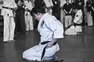 Fightkore's Black belt Karate instructor Amy Carey