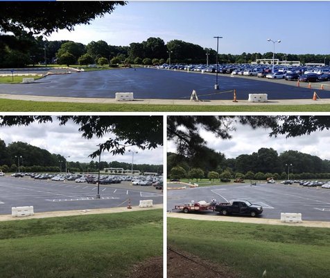 Duke regional parking lots being resurfaced and finished