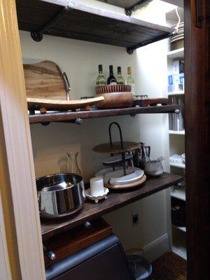 Loved designing this pantry and adding ice machine! For the best chic hostess! I like to call this the hostess pantry!