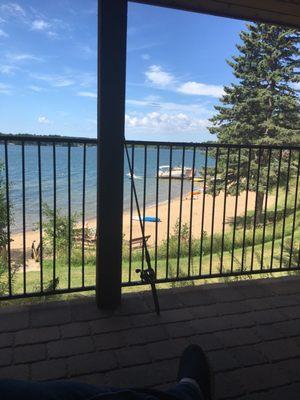 The beach from our balcony/deck