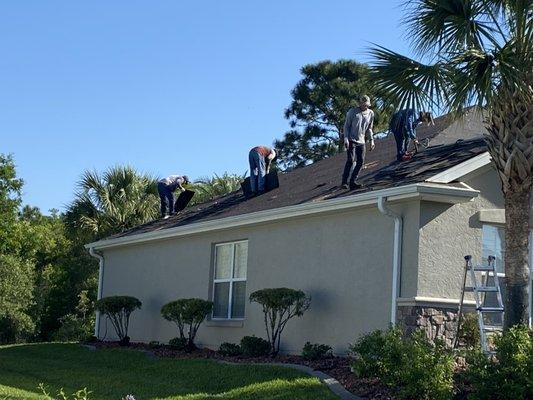 Shingle roof tear off