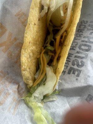 No meat beef taco