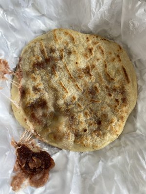 Cheese & bean pupusa