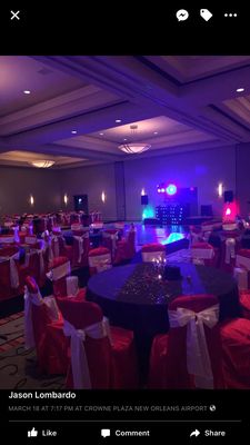 Set up for a prom in New Orleans