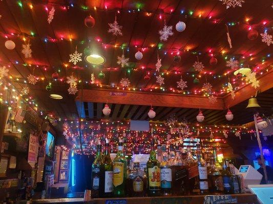 Christmas decor at the Kraken