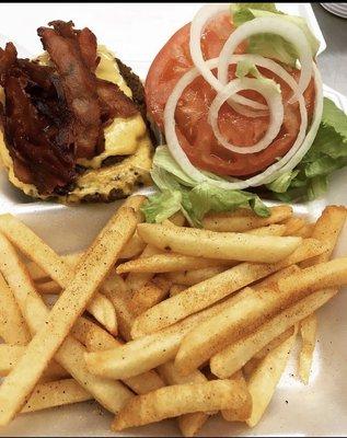 Bacon Cheeseburger with Fries