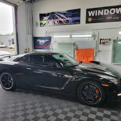 Window Film Install on Nissan GT-R