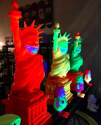 Black Light Lady Liberty From Ron English Collectibles