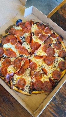 Med. Pepperoni Pizza with extra Cheese & Black Garlic Sauce ($16.49)  01-12-2024