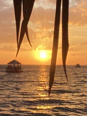 Sunset from the tiki boat...Ft Myers Beach. Paradise!