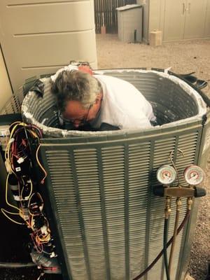 We do all repairs, even compressor replacements.