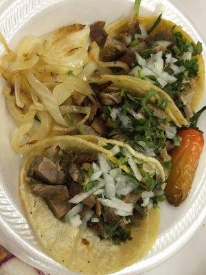 Carnitas street tacos