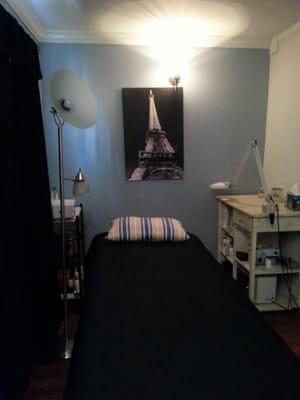 Treatment room-waxing, eyelash extensions, microdermabrasion, chemical peels