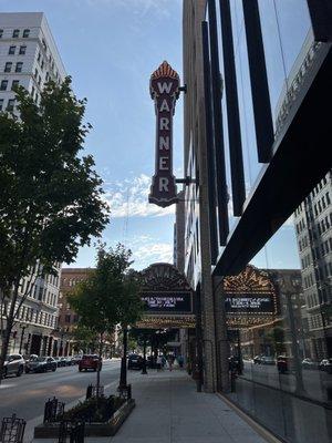 Exterior of the Warner Theatre