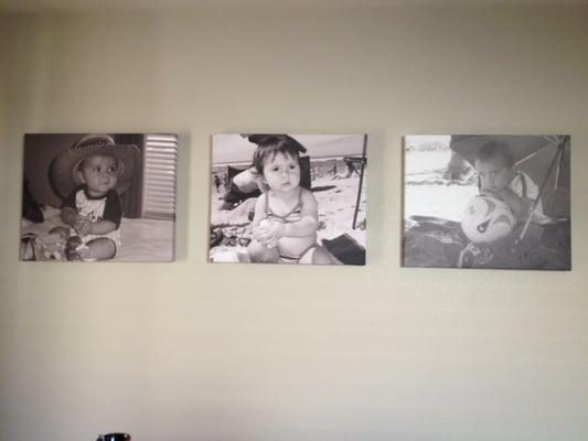 Photos on the wall before accent color.