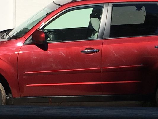 Swirl marks left on car