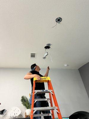 We can do ceiling fan installations