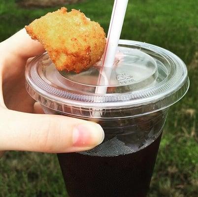 Cold brew and donut holes! Perfect Saturday morning!