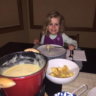 Kids love Fondue at Home!