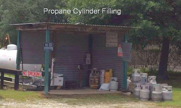 Propane Filling Cylinder Station on site