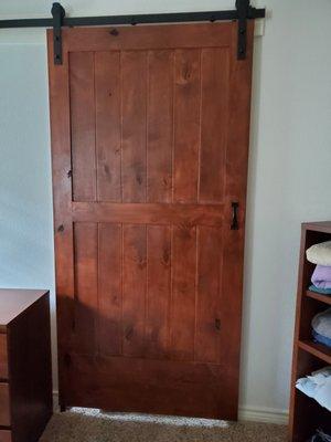 Beautiful Solid Wood Barn  Door 40" wide for wheel chair