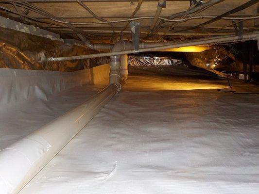 Viper CS is a polyethylene vapor barrier designed specifically for controlling moisture migration in crawl space applications.