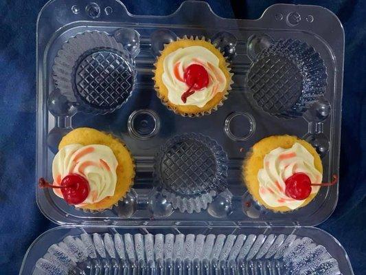 Pineapple upside down cupcakes