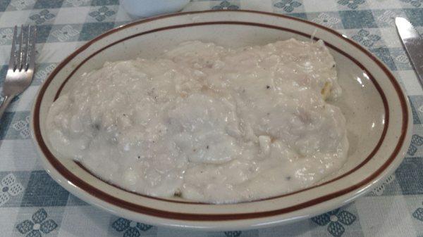 Biscuits and gravy, half order.