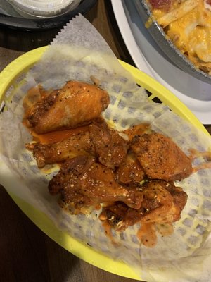 Bone-In Wings; Hot with lemon pepper sprinkles