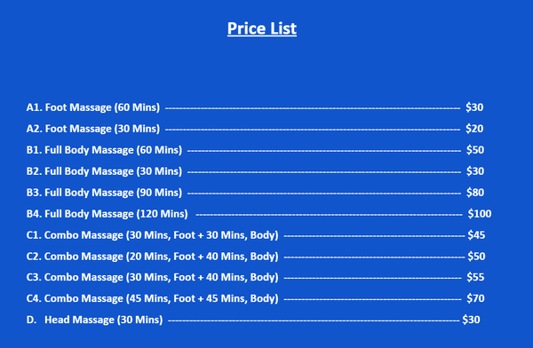 English Price Listings