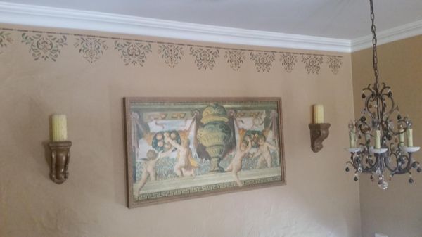 Interior painting with stenciling by Michael Rajic