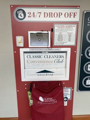 Drop kiosk available 24/7