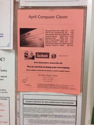 Offer computer classes