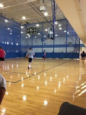 Indoor basketball court