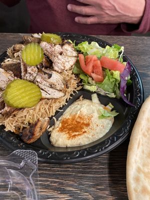 Chicken shawarma platter