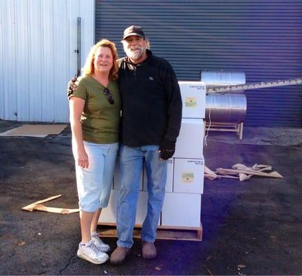 Bill and Kim bottling