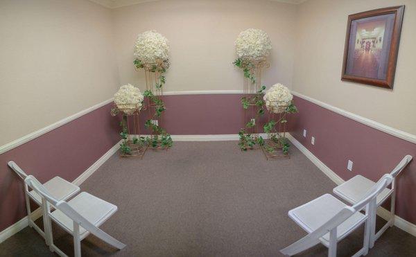 Your private ceremony suite