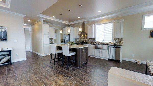 Kitchen space of our model home the Pacifica series by Cavco West.