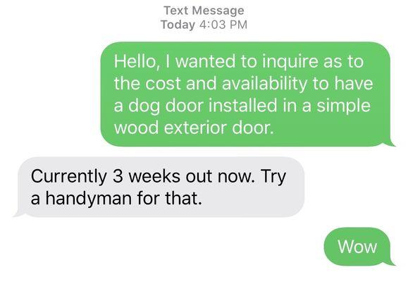 Text exchange.