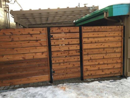 Back fence/gate for small commercial property